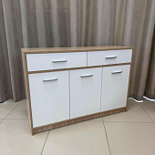 Комод Стелс 3-х дверный (Дуб сонома/Белый)