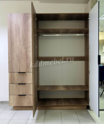 Шкаф Даллас 3-х створчатый ШК 01 (Дуб каньон/Графит)