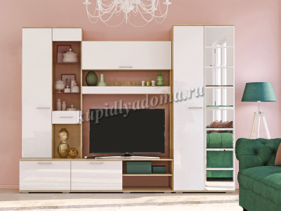 Гостиная Флай (Дуб сонома/Белый)