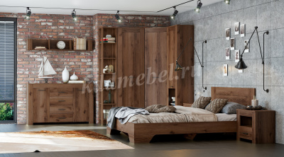 Комод 1100 Квадро-34 (Дуб Делано темный)