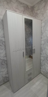 Шкаф 3дв. для одежды и белья Сопрано (Анкор светлый)
