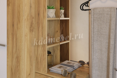 Прихожая Алекс (Дуб крафт золотой/Белое дерево)
