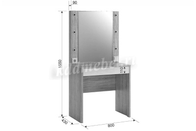 Трюмо Зара NEW (Дуб сонома/Белый)