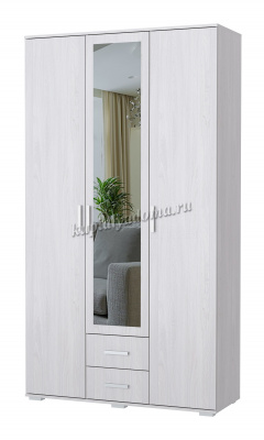 Шкаф 3дв. для одежды и белья Сопрано (Анкор светлый)