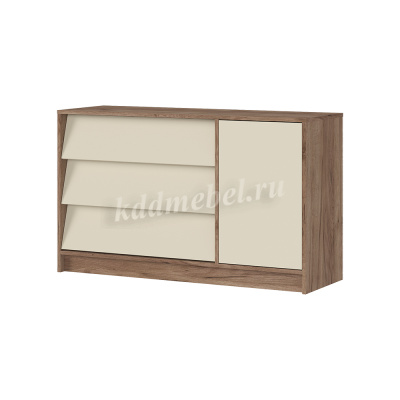 Комод Рейн 1200 (Дуб крафт табачный/Кашемир)