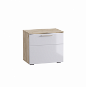 Тумба Лайн 13.234 (Дуб серый крафт/Белый глянец)