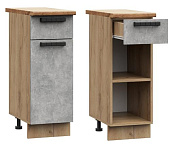 Шкаф нижний ШН1Я 300 Кухня Катрин (Софт Графит) БЕЗ СТОЛЕШНИЦЫ