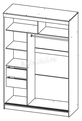 Шкаф-купе Мираж 1500 (Дуб сонома)
