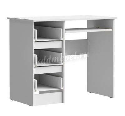 Стол письменный левый Лето МС-6 (Белый)