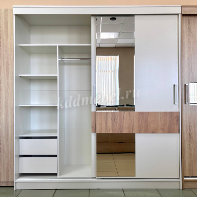 Шкаф-купе Софи 2.0 (Белый/Дуб вотан)