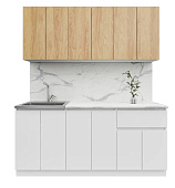 Кухня Лето 1,8 (Белый/Гикори)