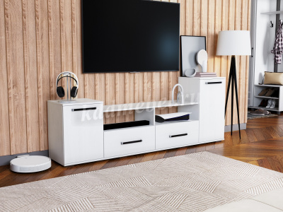 Тумба ТВ Парус-2 (Белый древесные поры)