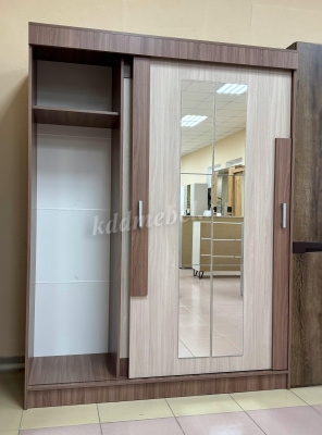 Шкаф-купе Фея ЛДСП (Ясень шимо темный/Ясень шимо светлый)