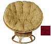 Кресло Papasan Swivel (Ротанг №4+ткань Mulan 030)