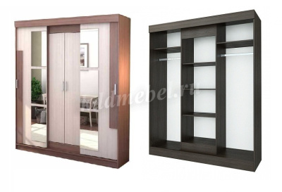 Шкаф-купе Фея ЛДСП (Ясень шимо темный/Ясень шимо светлый)