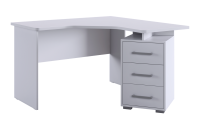 Стол Лайт 2 угловой Правый Белый положение тумбы 2 Стол Лайт 2 угловой Правый Белый положение тумбы 2