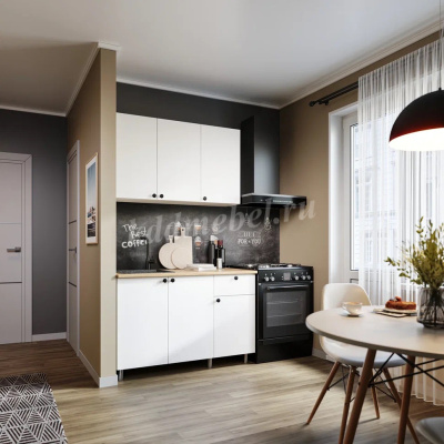 Кухня Ева 1,2 (Белый шагрень)