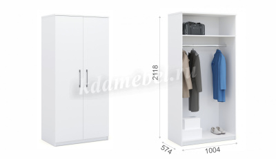 Шкаф Аврора 2-х дверный (Белый)