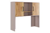 Надстройка стола компьютерного Лайт-2 (Кашемир/Дуб крафт золотой)
