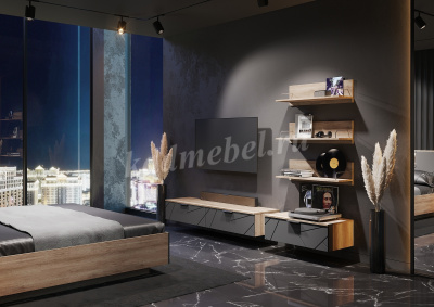 Полка Даллас ПЛ 02 (Дуб каньон)