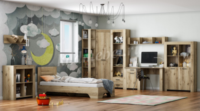 Тумба прикроватная Квадро-37 (Дуб Делано светлый)