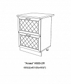 Шкаф нижний Н600 2Я кухня Агава (Моренга)