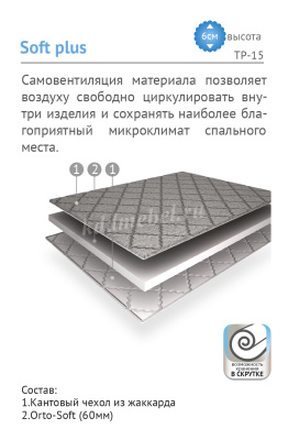 Наматрасник Topper Софт+ 1300*2000