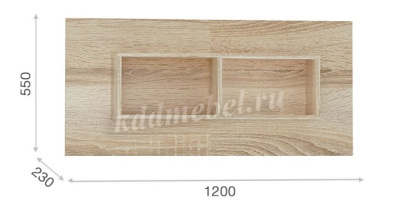 Полка навесная Стелс 1 дверка (Дуб сонома/Белый)