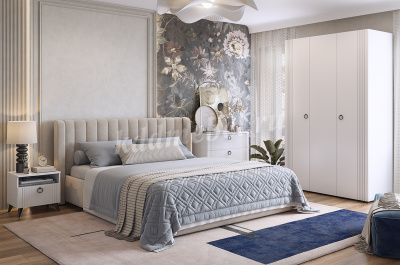 Комод Ева (Белое дерево/Белый матовый)