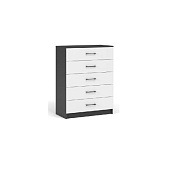Комод Чикаго 5 ящ (Антрацит/Белый)