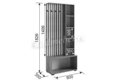 Прихожая Бери (Дуб крафт золотой/Белое дерево)