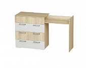 Стол туалетный Белладжио СТ-02 (Дуб сонома/Белый)