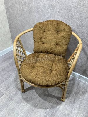 Кресло RJG-Bahama (Ротанг №4, ткань Mulan 152)
