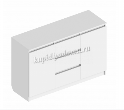 Комод Бьянко 2дв 3 ящика (Белый лофт)